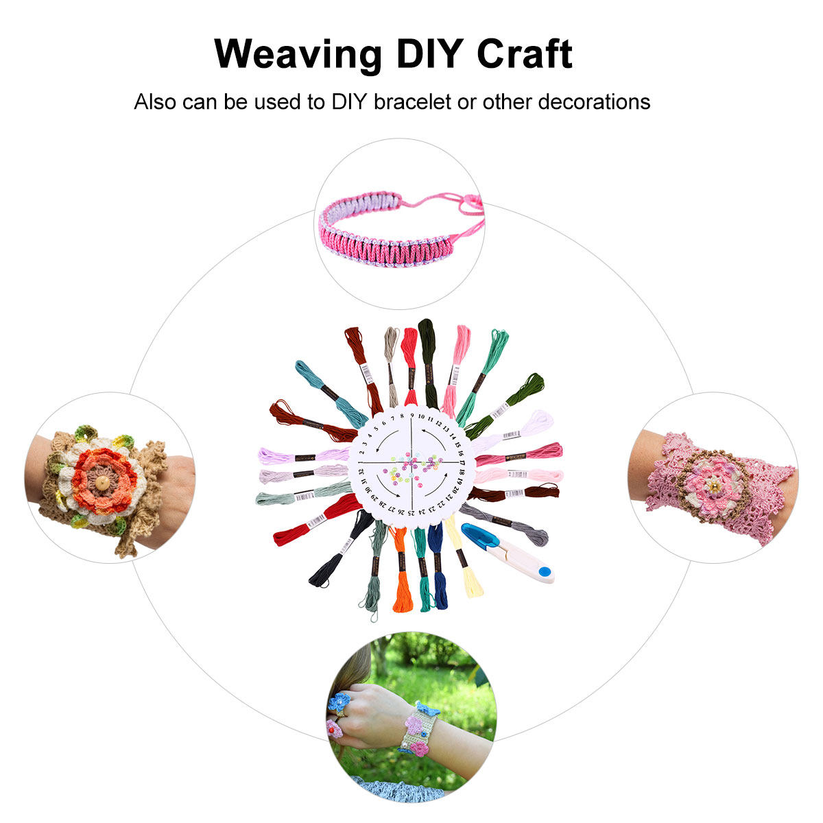Embroidery Craft - Kit para Fazer Pulseiras da Amizade,
