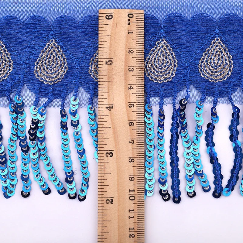 2/5 jardas 10cm lantejoulas bo - Tassel Fringe Trim avaliação e preço