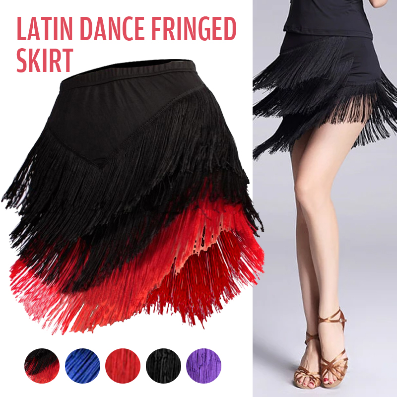 Nova moda saia de dança latina - Tassel Fringe Trim avaliação e preço