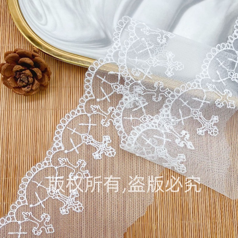 Renda de Fibra de Leite com Ac - Elastic Lace Trim avaliação e preço