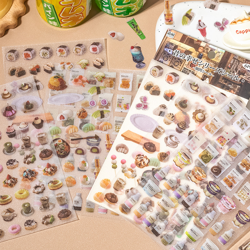 6 folhas bonito bolo lanches t - Embellishments For Scrapbooking avaliação e preço